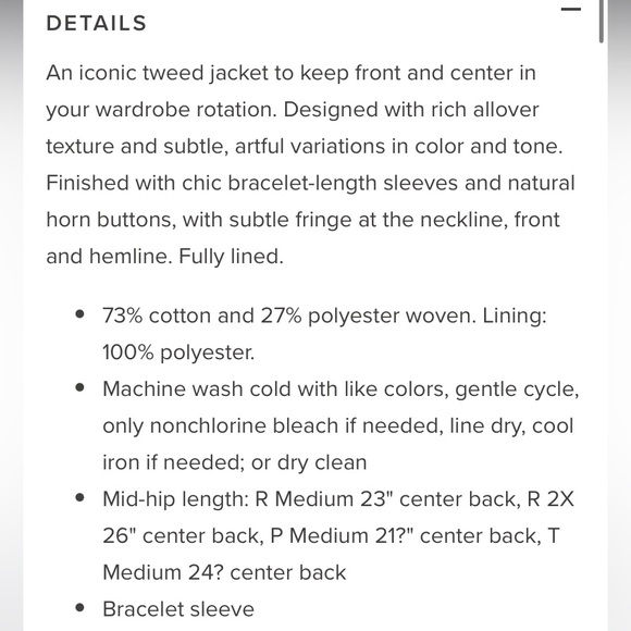 J. Jill Dahlia Tweed Jacket Blazer Size XS - Picture 4 of 12